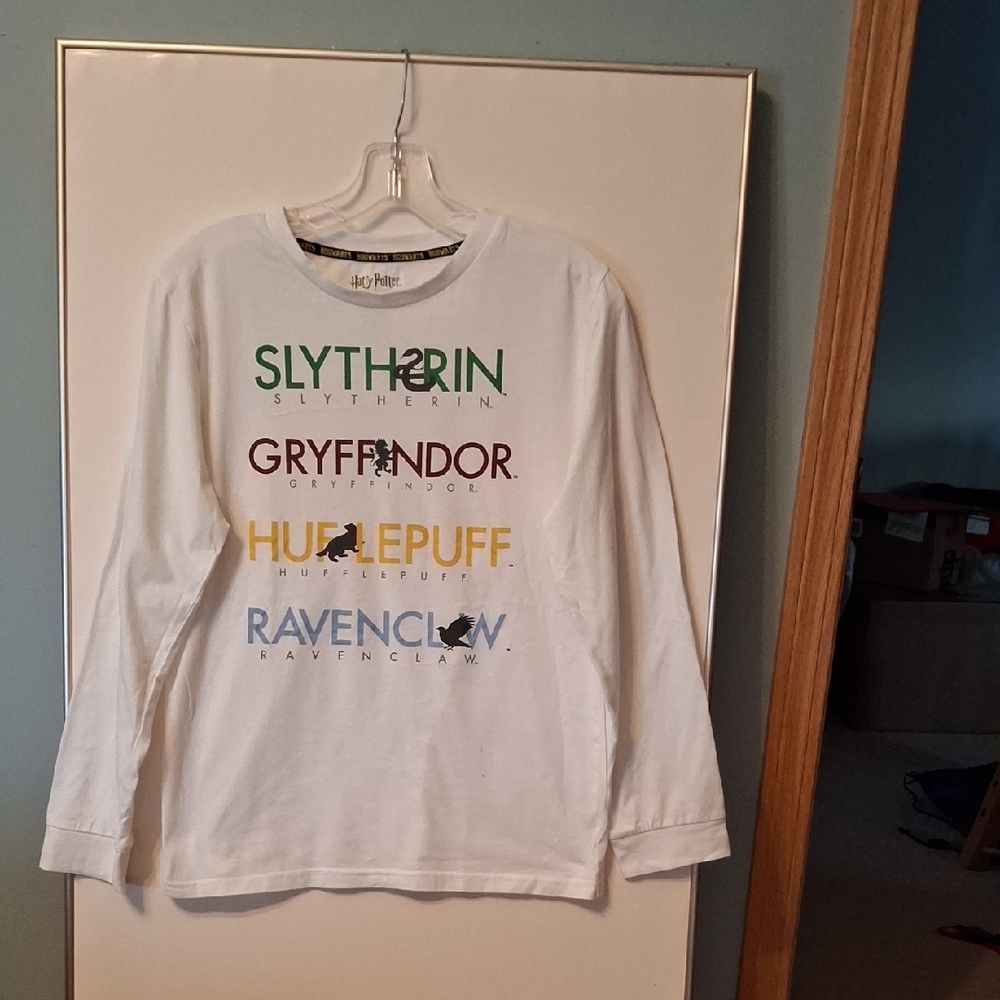 Warner Bros. Hogwarts House Crests Youth Long Sleeve Shirt - White